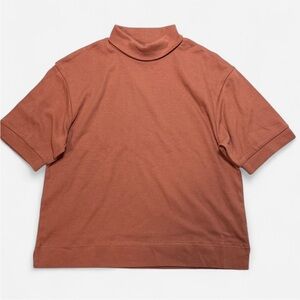 The Sunday Collective Organic Short Sleeve turtleneck in Cedar wood